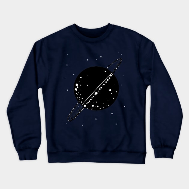 Saturn Artwork ,Planet Fan Art , The Sixth Planet Crewneck Sweatshirt by Fersan